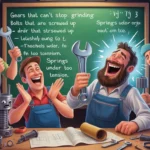 mechanical puns and jokes for social media captions